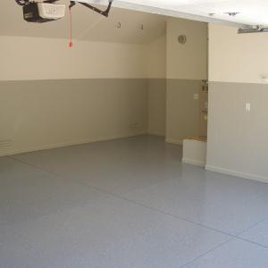 epoxy floor  walls two-tone lower durable epoxy enamel upper latex non VOC 